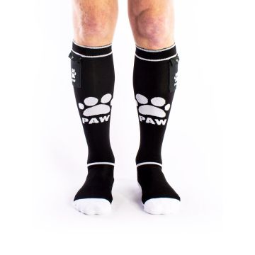 Brutus Puppy Party Socks with Pockets - Black/white