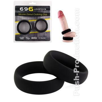 696 Lovetoys - Silicone Donut Cockring Duo