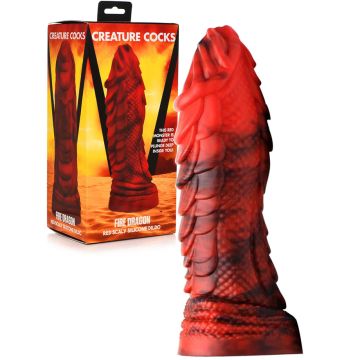 Creature Cocks - Fire Dragon Scaly Silicone Dildo