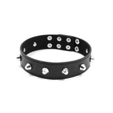 Collier avec Rivets - Noir