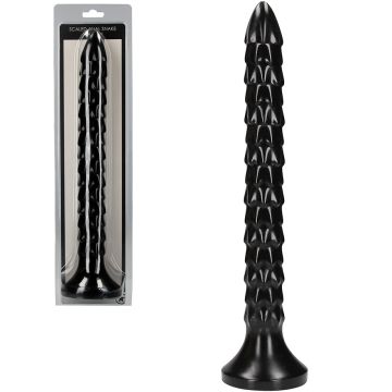 OUCH! Scaled Snake 12 inch Anal Dildo - Noir