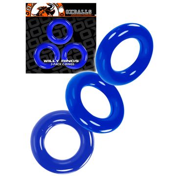 Oxballs Willy Cockrings Triple Set Bleu