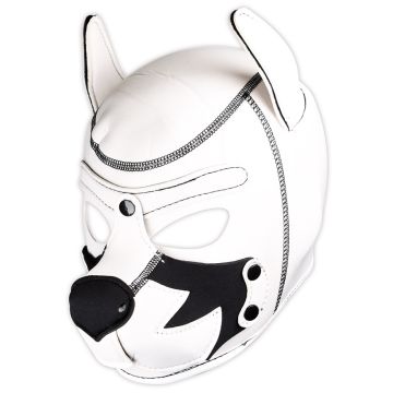 Puppy Play Dog Mask - Fox Terrier Blanc