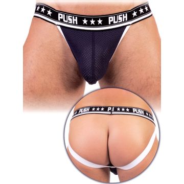 Push - Jockstrap Premium Mesh - Marine/blanc