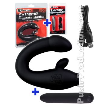 10 Function Extreme Prostate Master + Rechargeable Power Bullet