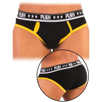 Push - Slip Premium Cotton - Noir / jaune