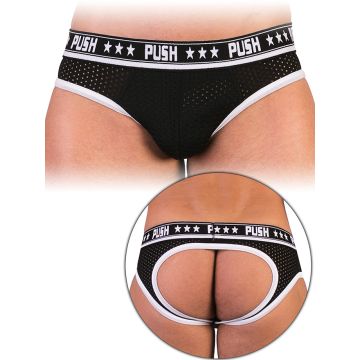 PUSH - Jockstrap Premium Mesh Hole noir / blanc