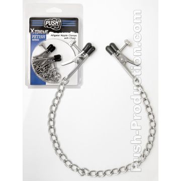 Push Xtreme Fetish - Alligator Nipple Clamps avec chaîne