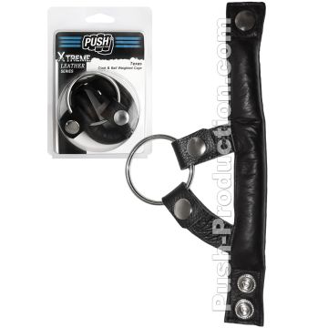 Push Xtreme Leather - Texas Cock & Ball Weighted Cage