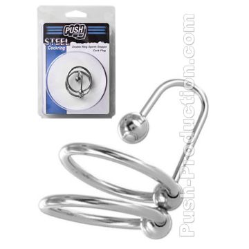 Push Steel - Double Ring Sperm Stopper Cock Plug